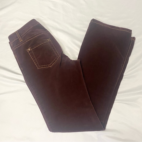 CAbi Burgundy Straight Leg Velvety Pants - Picture 9 of 10